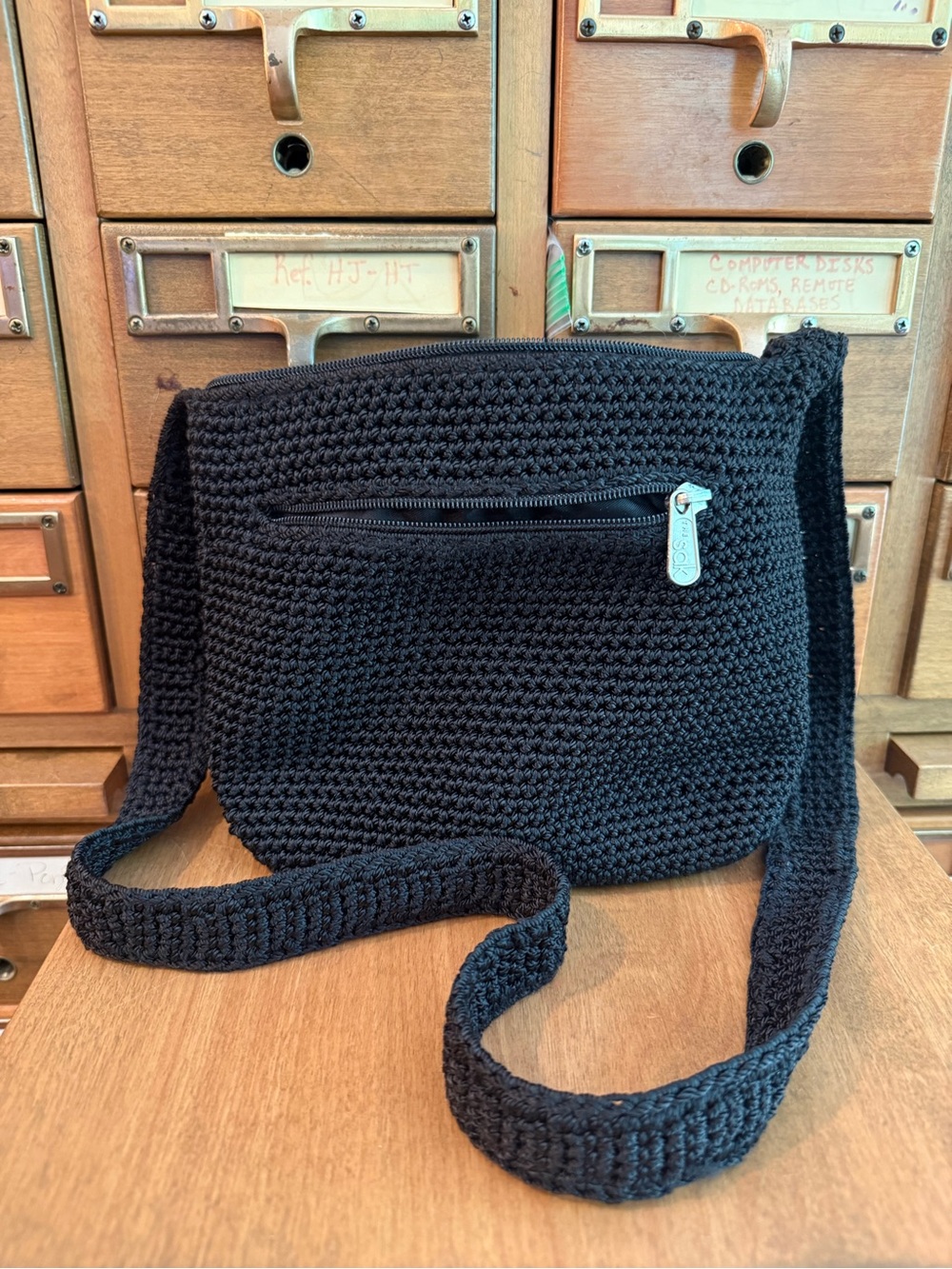 The Sak Crossbody Black Crochet Bag